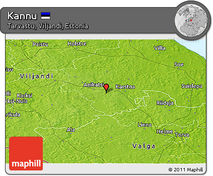 Physical Panoramic Map of Kannu