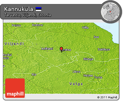 Physical Panoramic Map of Kannuküla
