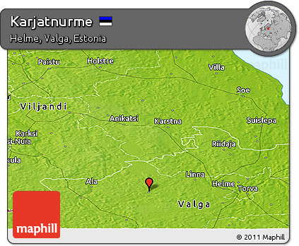 Physical Panoramic Map of Karjatnurme