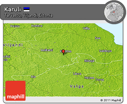 Physical Panoramic Map of Karuli