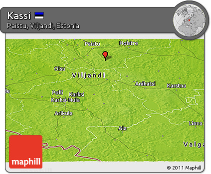 Physical Panoramic Map of Kassi