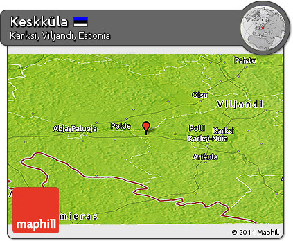 Physical Panoramic Map of Keskküla