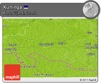 Physical Panoramic Map of Kuninga