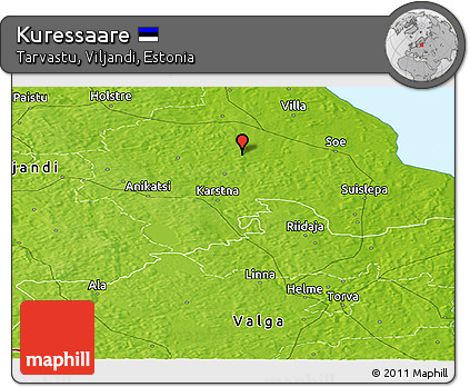 Physical Panoramic Map of Kuressaare