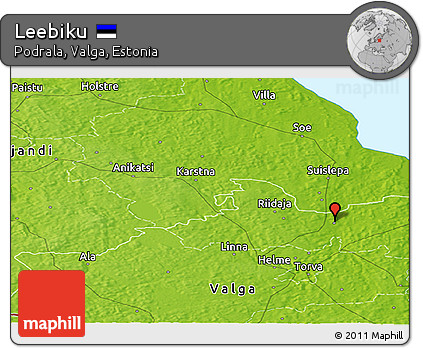 Physical Panoramic Map of Leebiku
