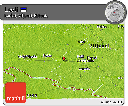 Physical Panoramic Map of Leeli