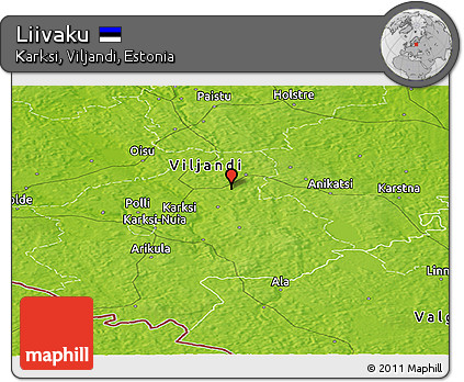 Physical Panoramic Map of Liivaku