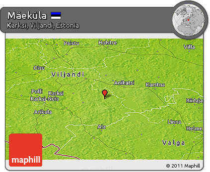 Physical Panoramic Map of Mäeküla