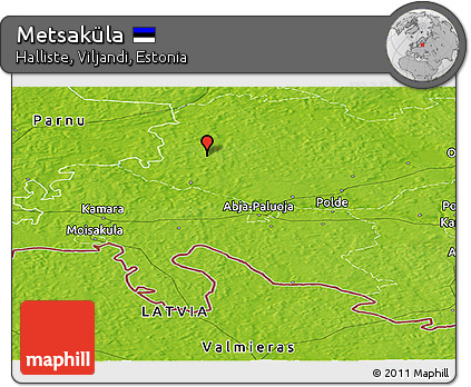 Physical Panoramic Map of Metsaküla