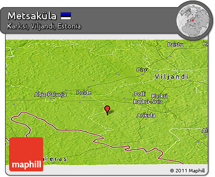 Physical Panoramic Map of Metsaküla