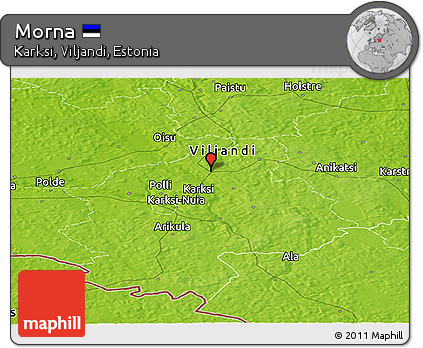 Physical Panoramic Map of Morna
