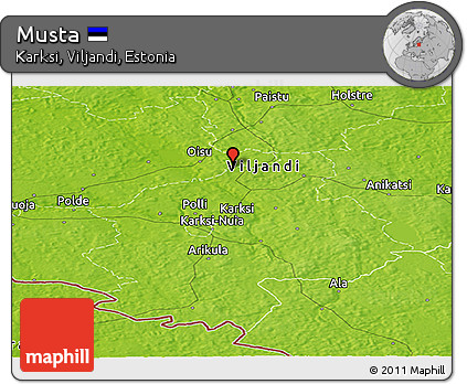 Physical Panoramic Map of Musta