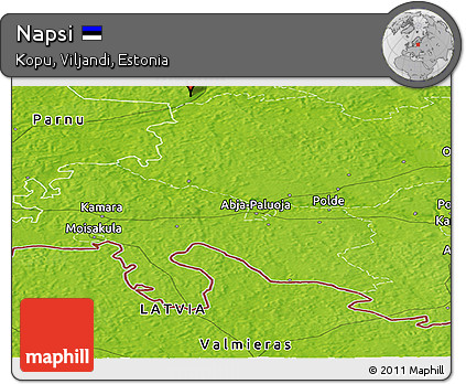 Physical Panoramic Map of Napsi