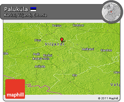Physical Panoramic Map of Paluküla