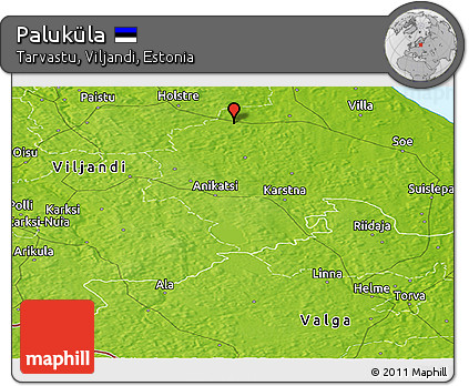 Physical Panoramic Map of Paluküla