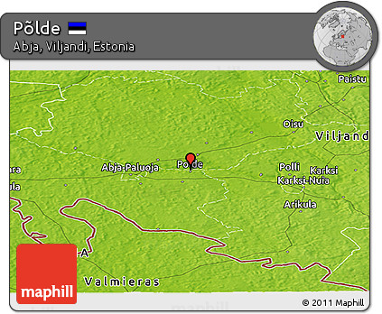 Physical Panoramic Map of Põlde