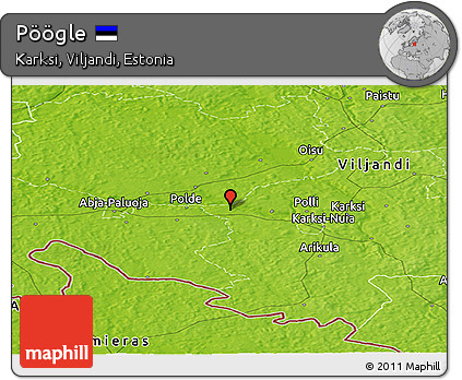Physical Panoramic Map of Pöögle