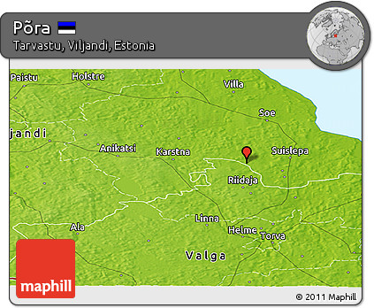 Physical Panoramic Map of Põra