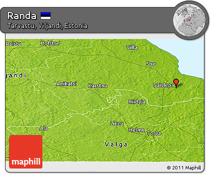 Physical Panoramic Map of Randa