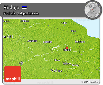 Physical Panoramic Map of Riidaja