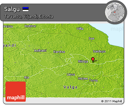 Physical Panoramic Map of Sälgu