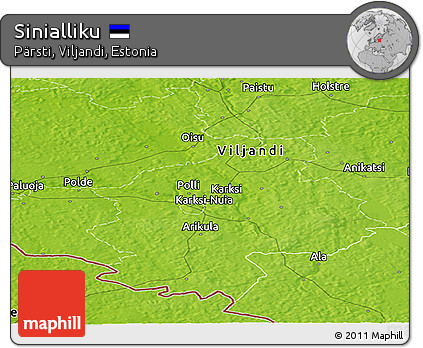Physical Panoramic Map of Sinialliku