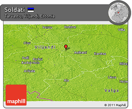 Physical Panoramic Map of Soldati