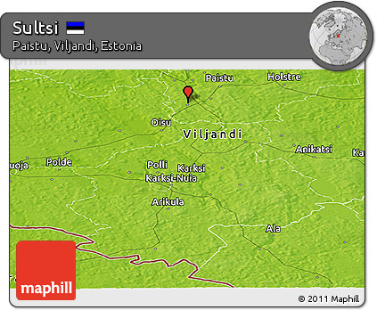 Physical Panoramic Map of Sultsi