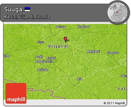 Physical Panoramic Map of Suuga