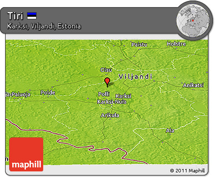 Physical Panoramic Map of Tiri