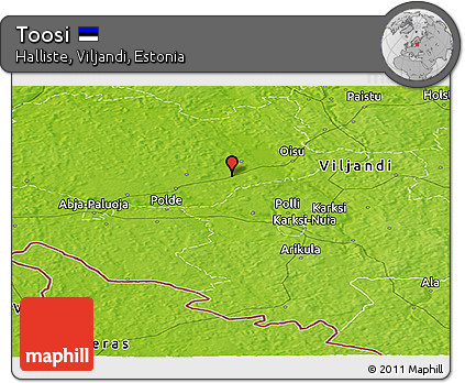 Physical Panoramic Map of Toosi