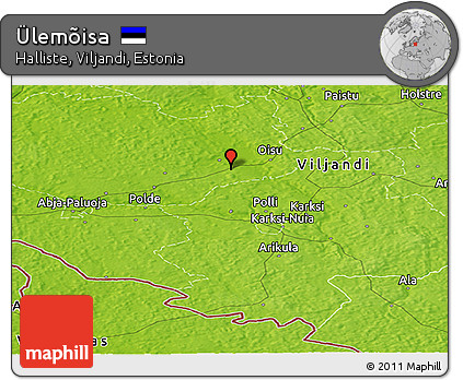 Physical Panoramic Map of Ülemõisa
