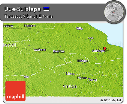 Physical Panoramic Map of Uue-Suislepa