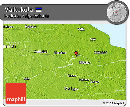 Physical Panoramic Map of Väikeküla