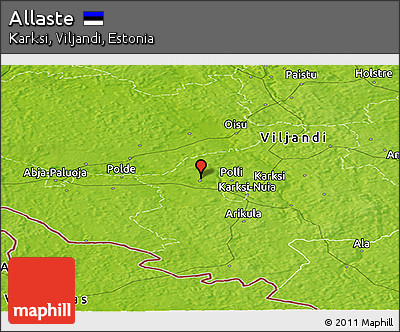 Physical Panoramic Map of Allaste