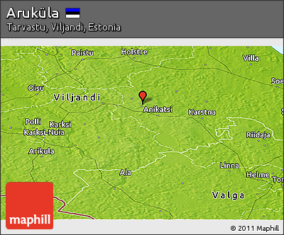 Physical Panoramic Map of Aruküla
