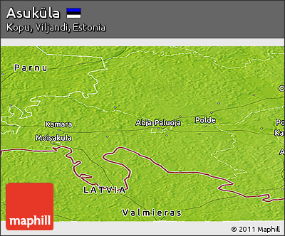 Physical Panoramic Map of Asuküla