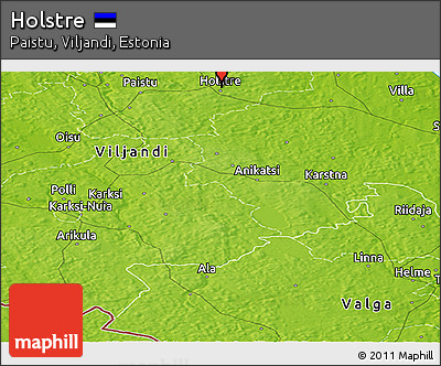 Physical Panoramic Map of Holstre