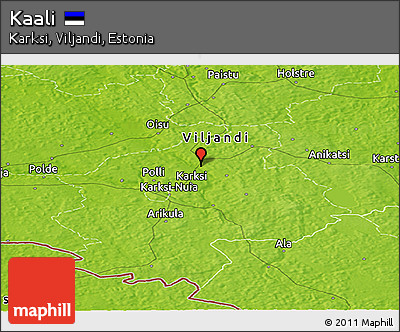 Physical Panoramic Map of Kaali
