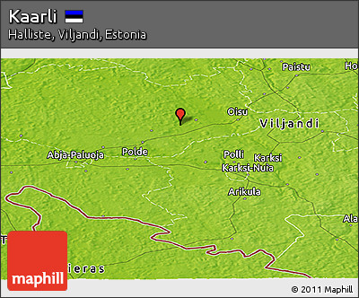 Physical Panoramic Map of Kaarli