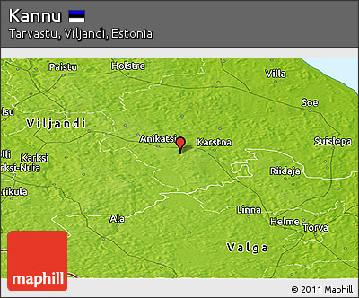 Physical Panoramic Map of Kannu