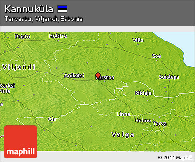 Physical Panoramic Map of Kannuküla