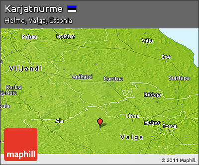 Physical Panoramic Map of Karjatnurme