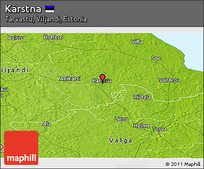 Physical Panoramic Map of Kärstna