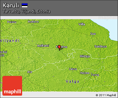Physical Panoramic Map of Karuli