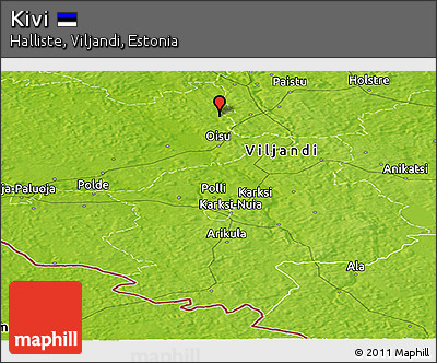 Physical Panoramic Map of Kivi
