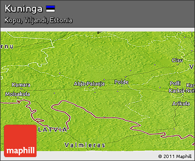 Physical Panoramic Map of Kuninga