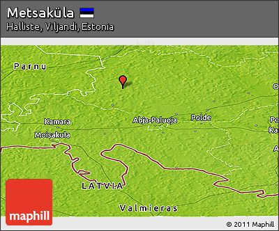 Physical Panoramic Map of Metsaküla