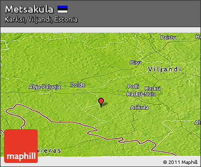 Physical Panoramic Map of Metsaküla