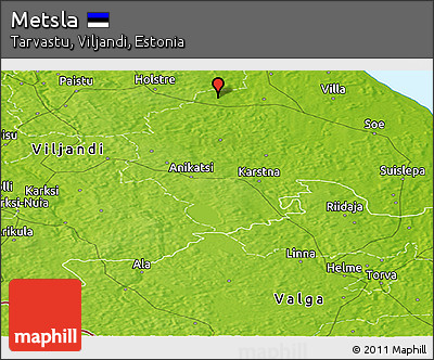 Physical Panoramic Map of Metsla